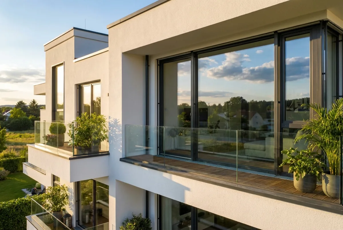 Fassade mit Balkonen